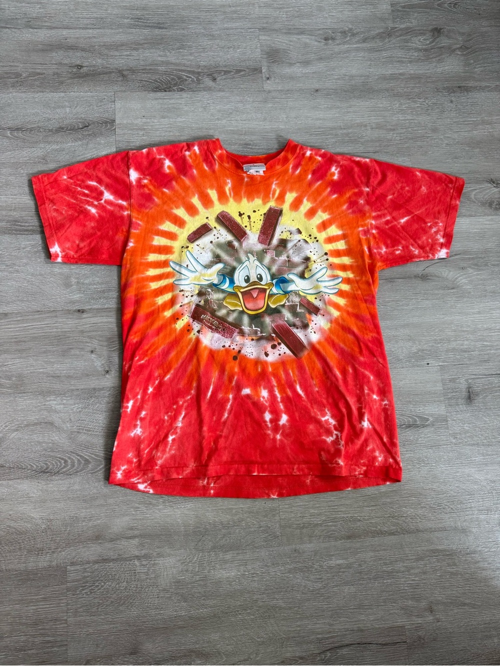 Vintage Disney Mickey Mouse Donald Duck tie dye t-shirt